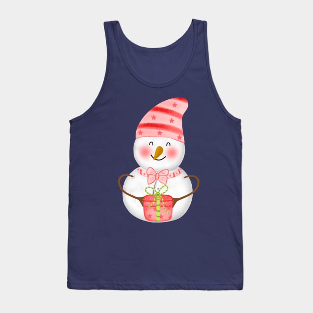 Snowman christmas Tank Top by Onanong art design shop.